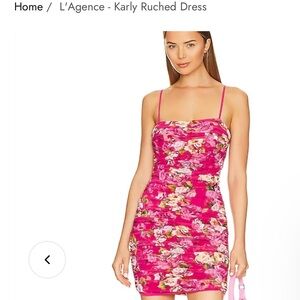 L'AGENCE Karly Ruched Mini Dress in NEW/NEVER WORN condition.